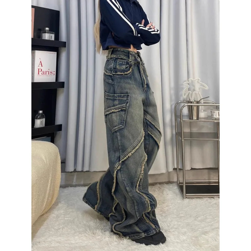 Patchwork Denim Pants