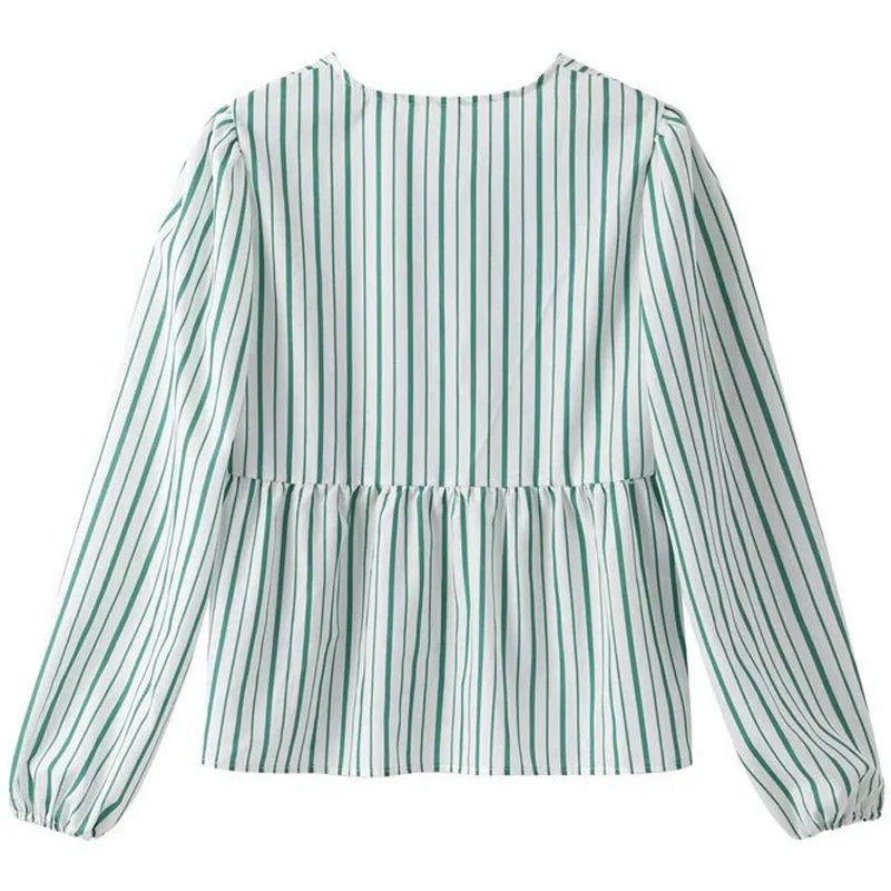 Green Bow Blouse