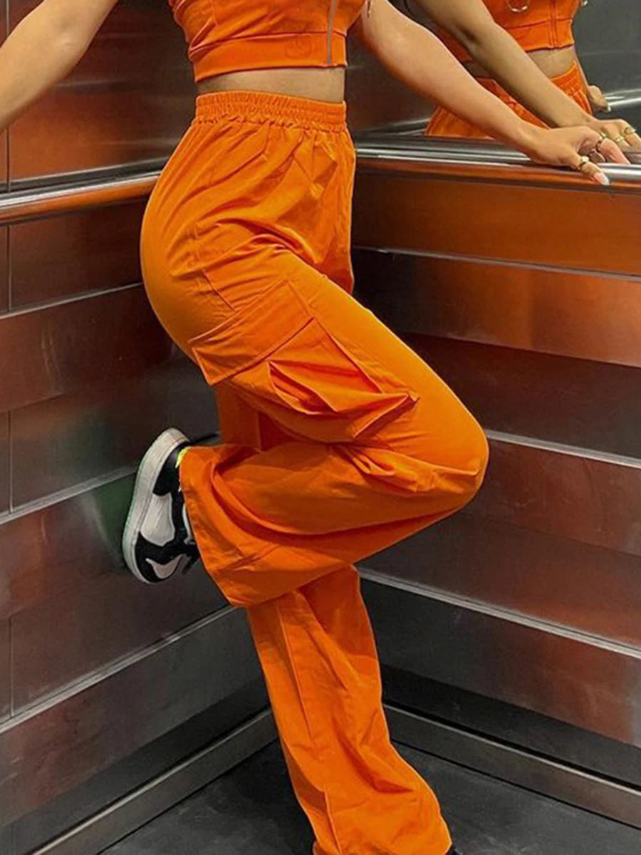 Orange Baggy Cargo