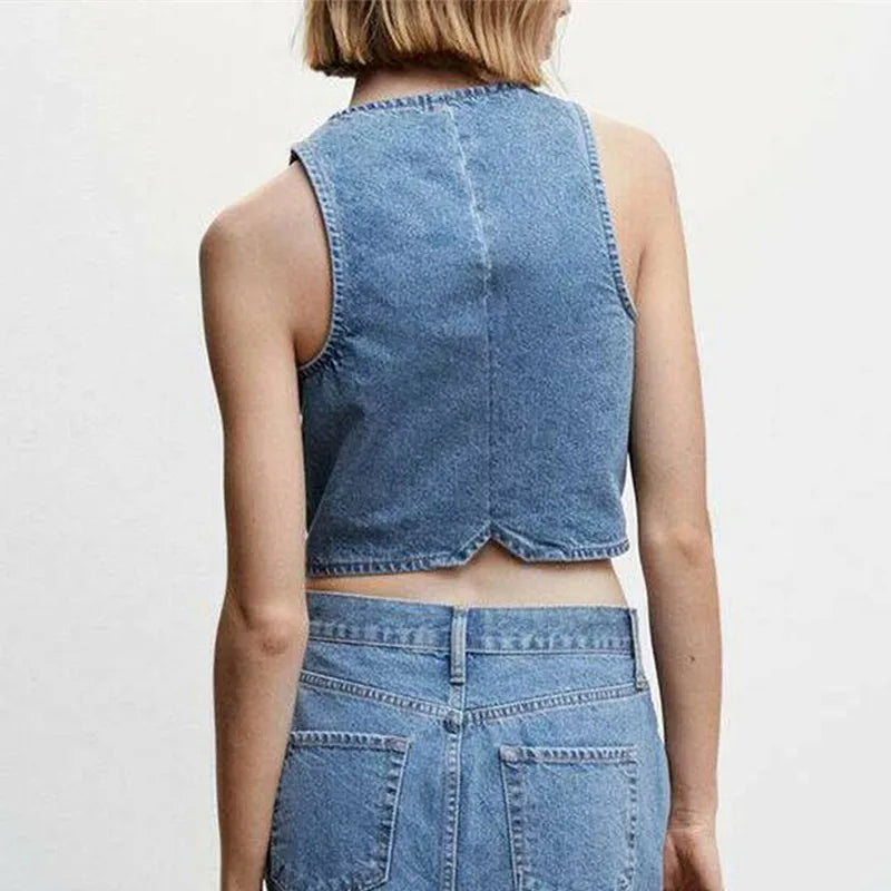 Denim Vest Sleeveless