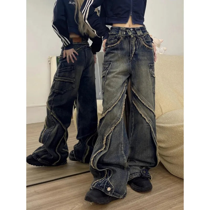 Patchwork Denim Pants