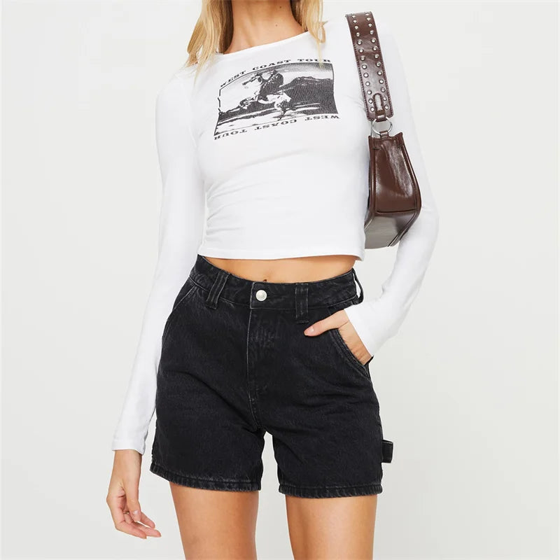 High Waisted Jeans Shorts