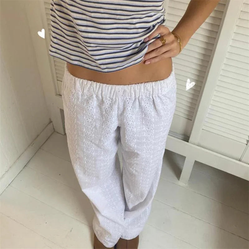 High Waist Pants Elastic