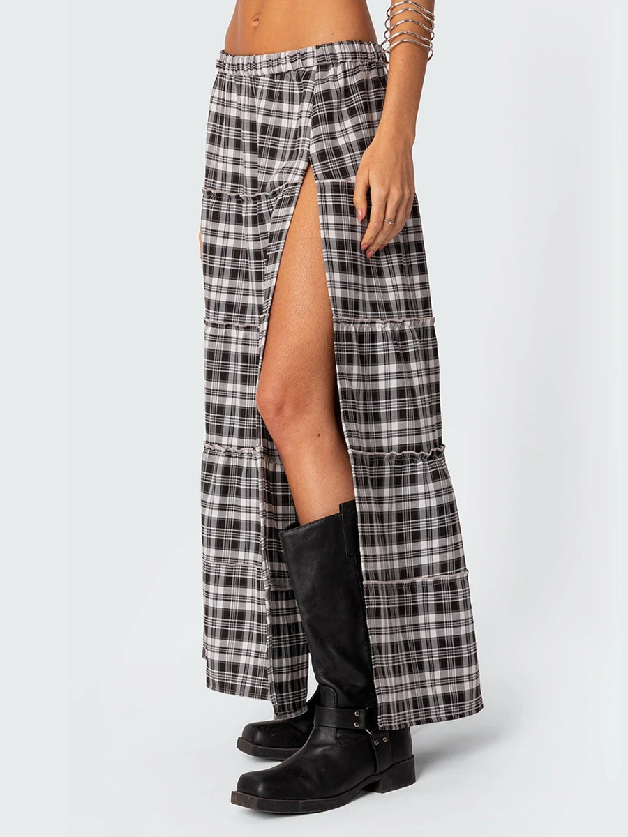 Plaid Long Skirts