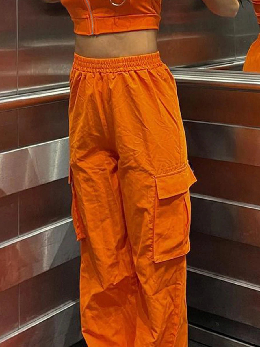 Orange Baggy Cargo