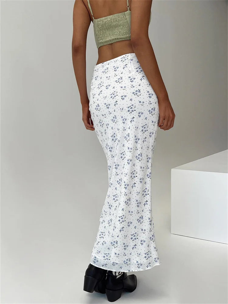 Floral Printed Long  Skirt