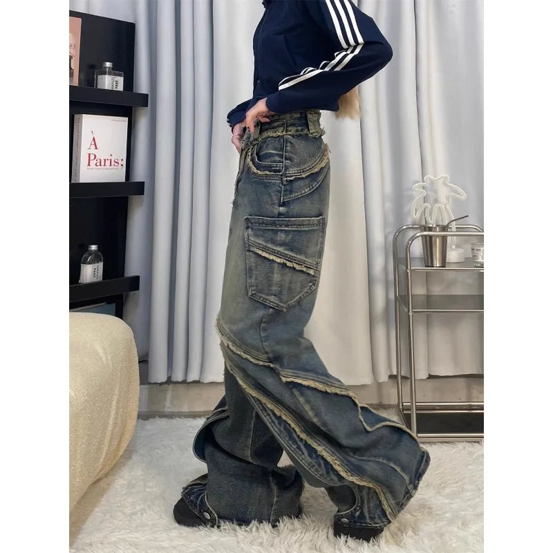 Patchwork Denim Pants