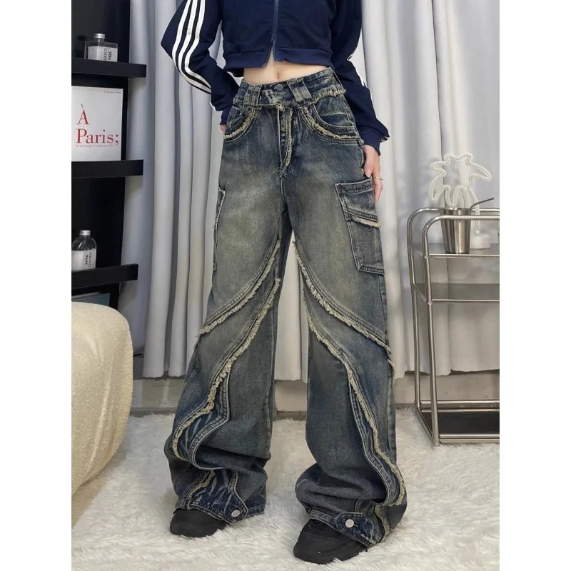 Patchwork Denim Pants