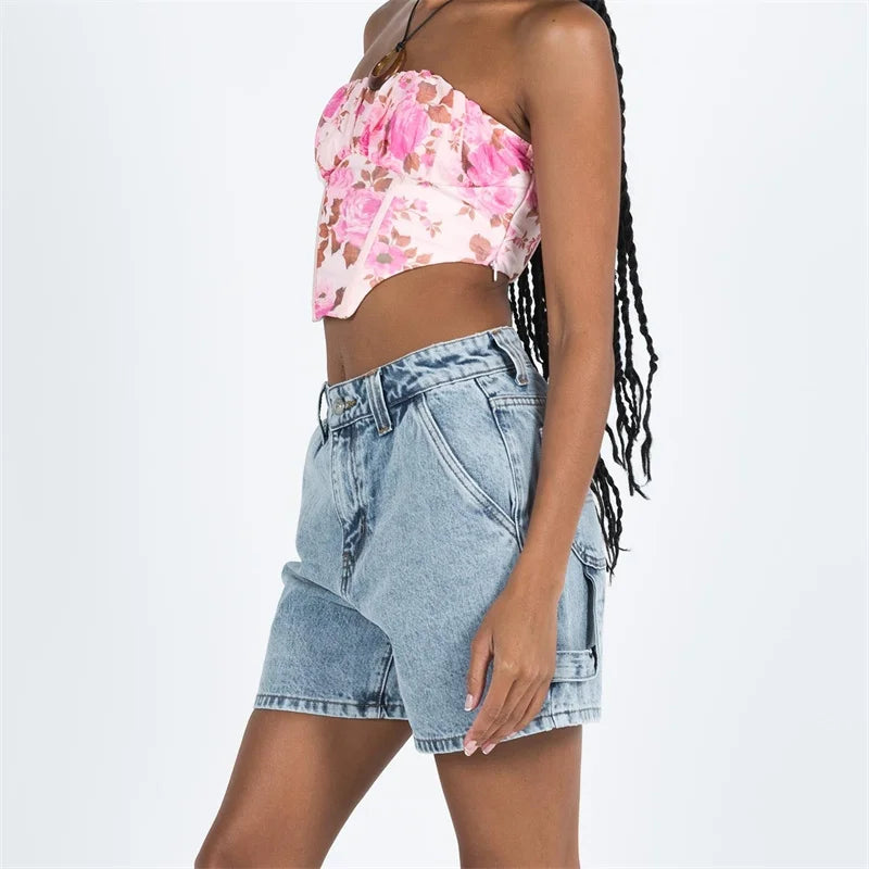 High Waisted Jeans Shorts