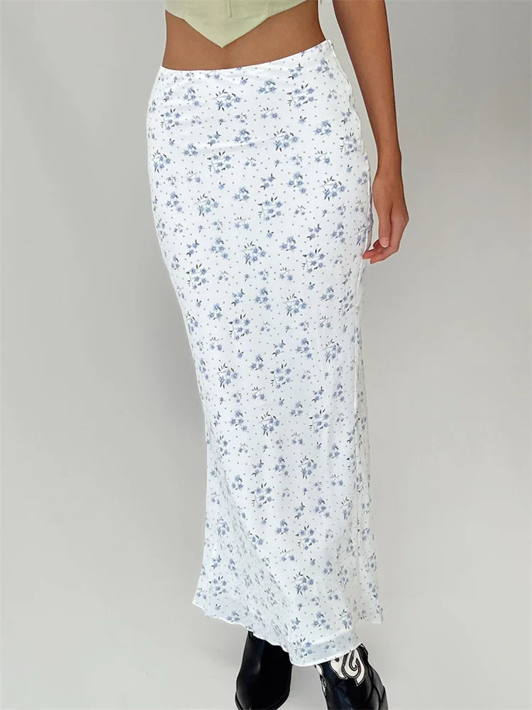 Floral Printed Long  Skirt