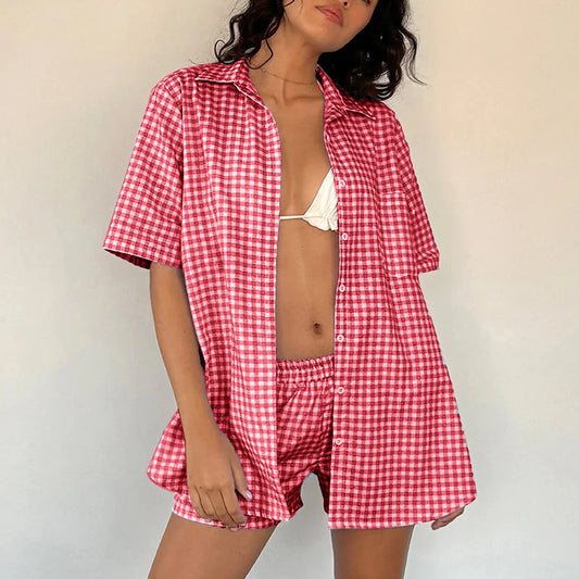 Red Patchwork Summer Set